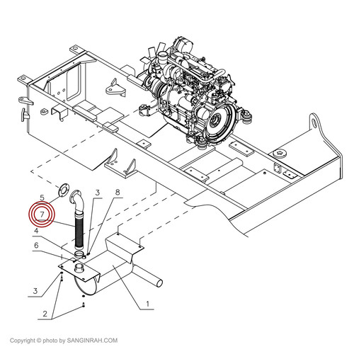 حصیری لوله اگزوز غلتک هپکو HC100