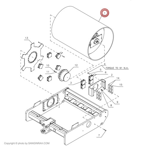 سنگ درام غلتک هپکو HC100
