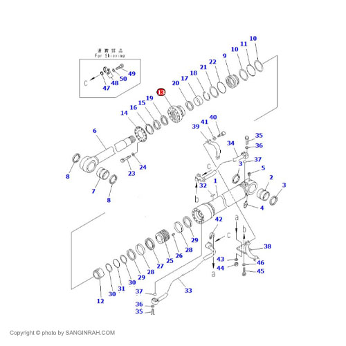 هد جک بالابر بیل مکانیکی کوماتسو PC400-7