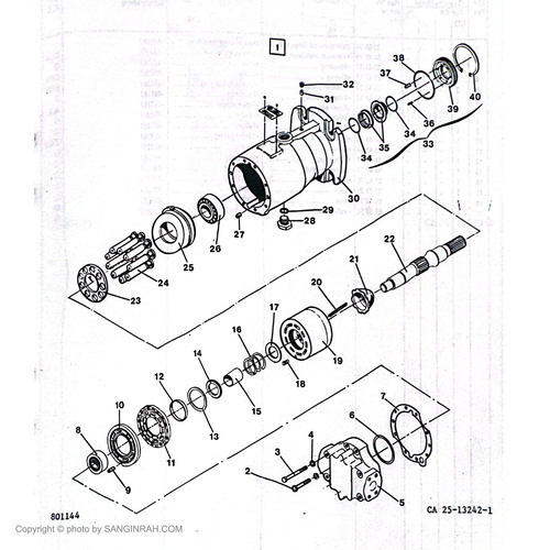 هیدروموتور حرکت غلطک هپکو CA25