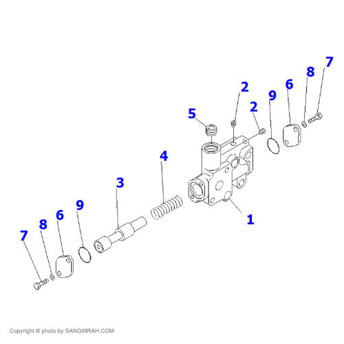 فنر شیر فلو کنترل لودر کوماتسو WA 470-3