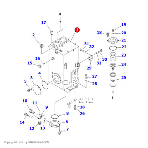 تانک هیدرولیک لودر کوماتسو WA 470-3