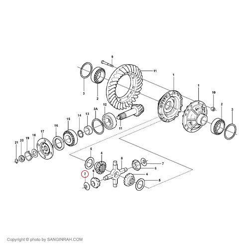 واشر دیشلی چرخ عقب لودر ولوو L90E