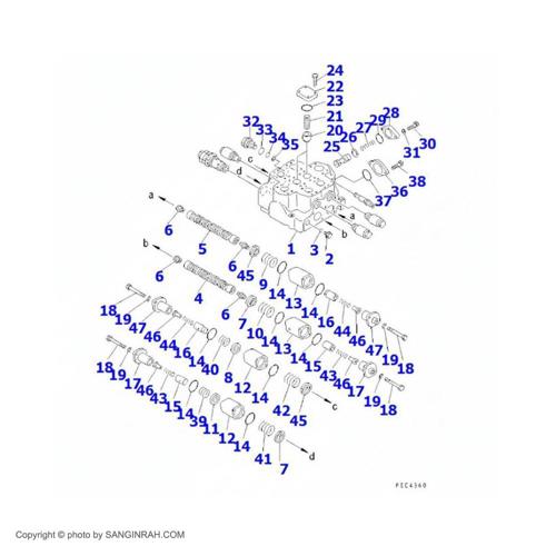 کیت شیر کنترل لودر کوماتسو WA 470-3