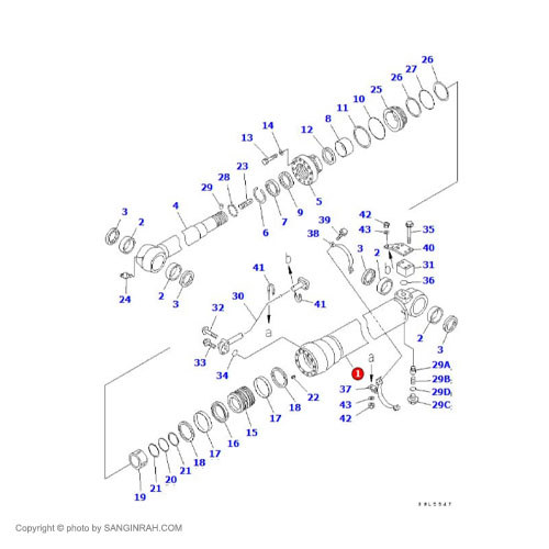 پوسته جک استیک بیل مکانیکی کوماتسو PC200-7