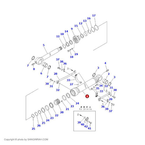 پوسته جک خالی کن بیل مکانیکی کوماتسو PC400-7