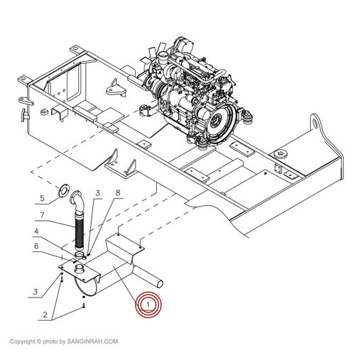 منبع اگزوز غلتک هپکو HC100C