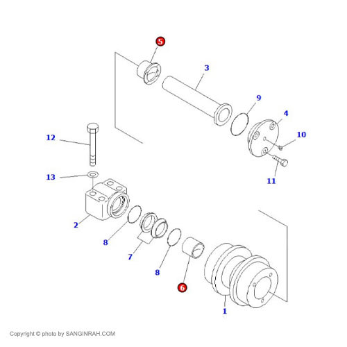 بوش رولیک بالا بیل مکانیکی کوماتسو PC200-7