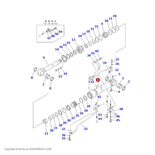 پوسته جک بالابر بیل مکانیکی کوماتسو PC400-7