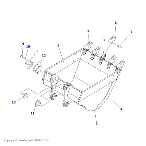 باکت بیل مکانیکی کوماتسو PC200-7