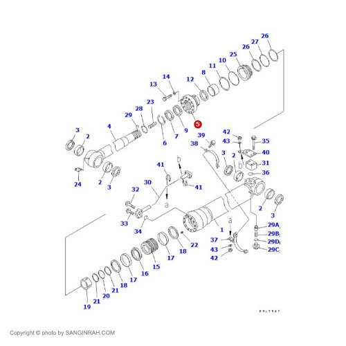 هد جک استیک بیل مکانیکی کوماتسو PC200-7