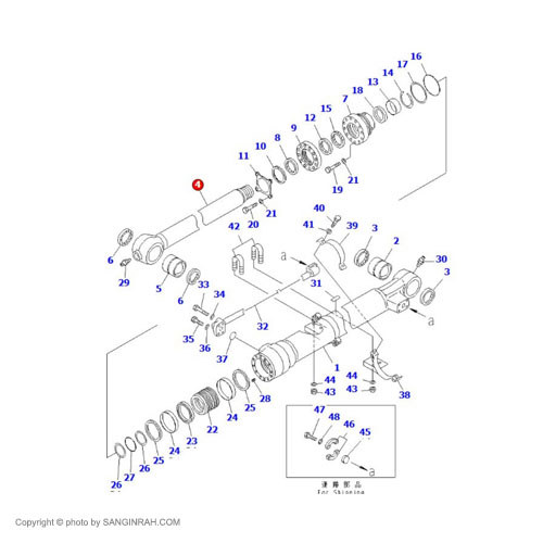 شافت جک خالی کن بیل مکانیکی کوماتسو PC200-7