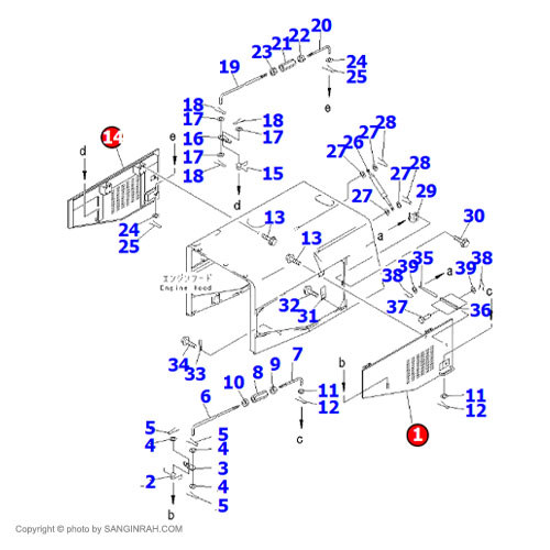 درب کاپوت لودر کوماتسو WA 470-3