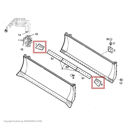 گوشه تیغه بلدوزر هپکو 731