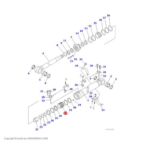 پیستون جک بالابر بیل مکانیکی کوماتسو PC200-7