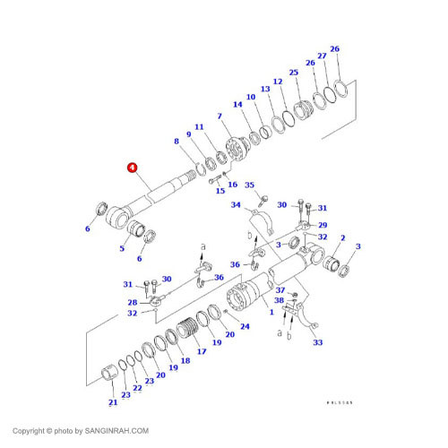 شافت جک بالابر بیل مکانیکی کوماتسو PC200-7