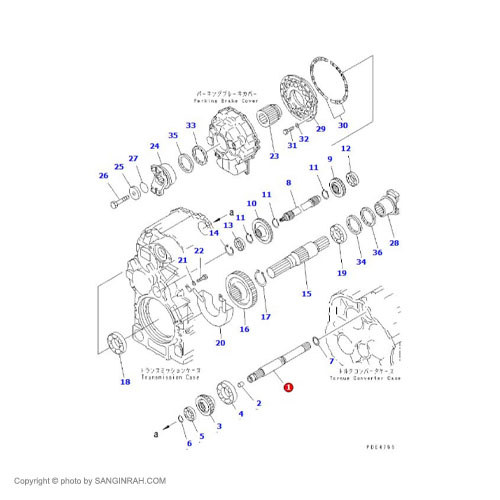 شفت گیربکس لودر کوماتسو WA 470-3