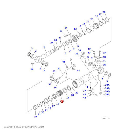 پیستون جک استیک بیل مکانیکی کوماتسو PC200-7