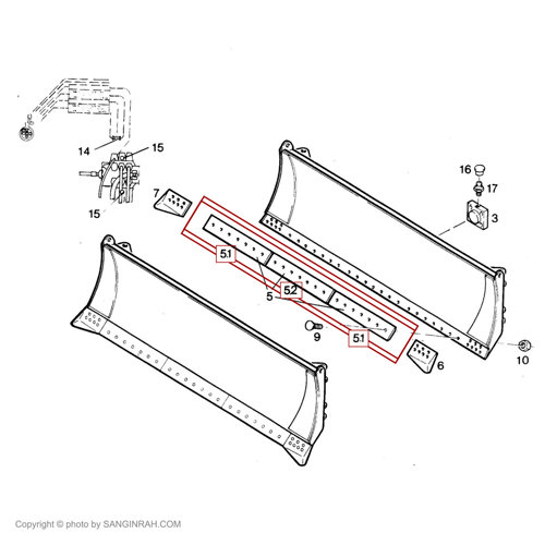 تیغه بلدوزر هپکو 731