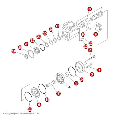 لوازم اوربیترول فرمان لودر کوماتسو WA 470-3