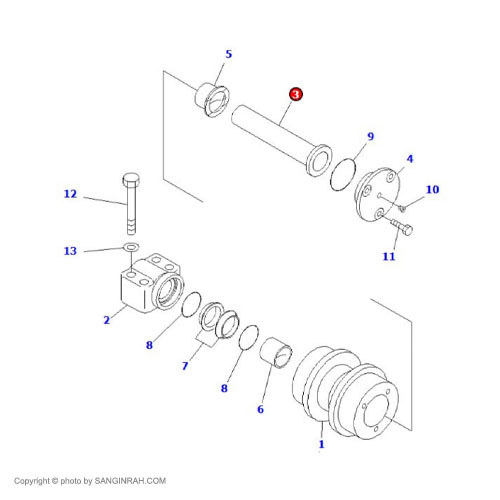 شافت رولیک بالا بیل مکانیکی کوماتسو PC200-7
