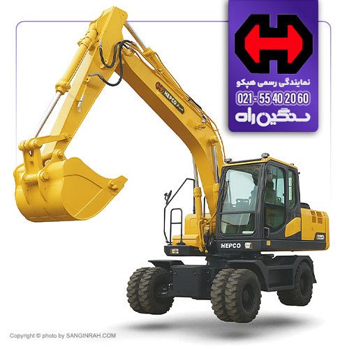 فروش بیل مکانیکی لاستیکی 14 تن هپکو HEW140 موتور ویچای