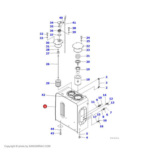 تانک هیدرولیک بیل مکانیکی کوماتسو PC200-7
