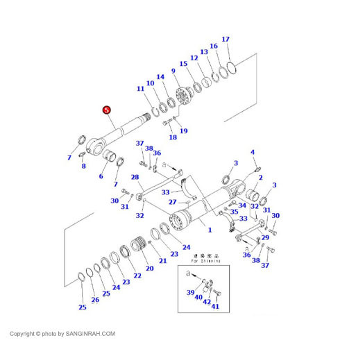 شافت جک خالی کن بیل مکانیکی کوماتسو PC400-7