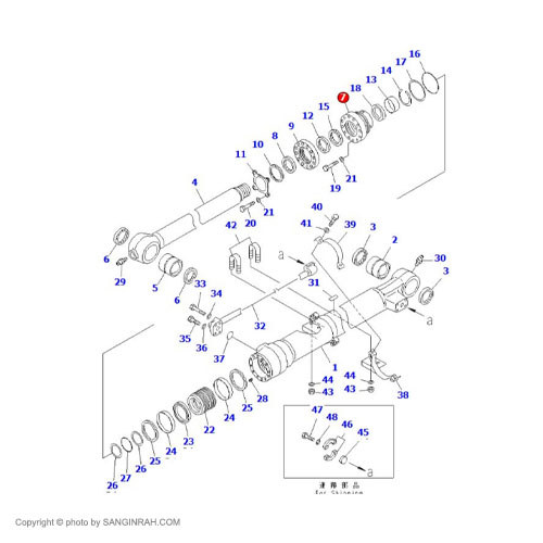 هد جک خالی کن بیل مکانیکی کوماتسو PC200-7
