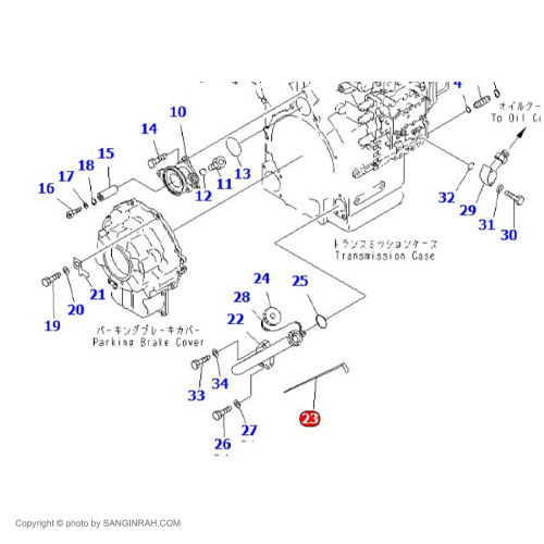180. گژ روغن گیربکس لودر کوماتسو WA 470-3
