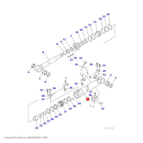 پوسته جک بالابر بیل مکانیکی کوماتسو PC200-7