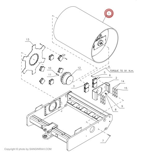 سنگ درام غلتک هپکو HC100