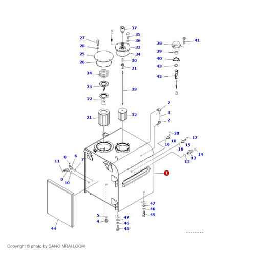 تانک هیدرولیک بیل مکانیکی کوماتسو PC400-7