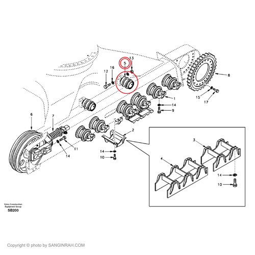 رولیک بالا بیل مکانیکی ولوو 240